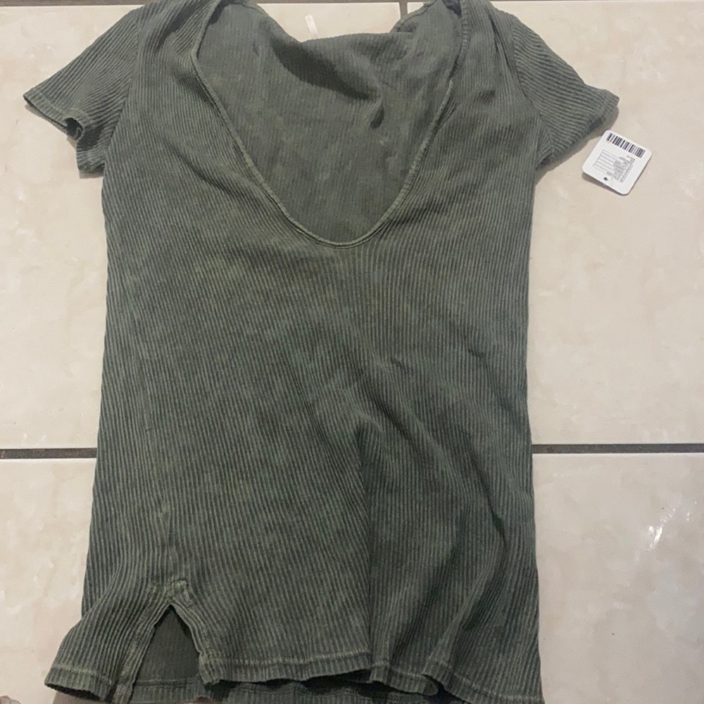 free people olive green shirt unused